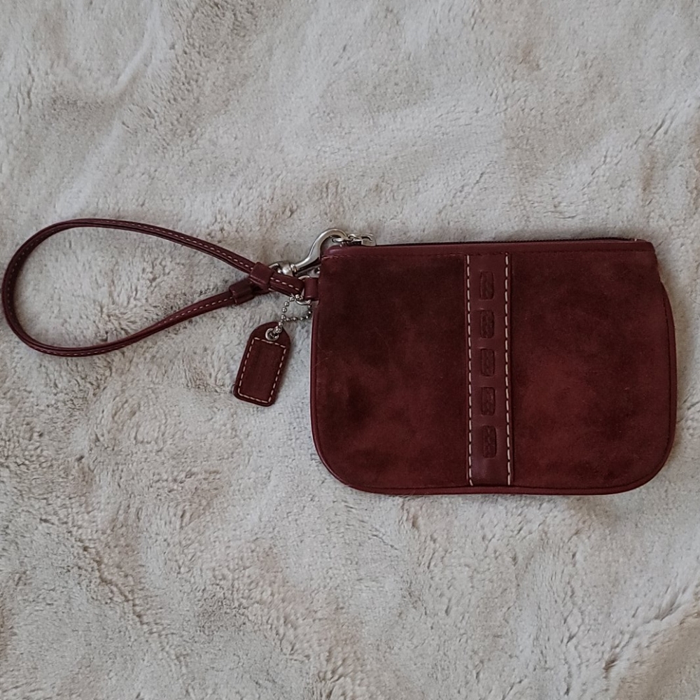 Coach suede wristlet